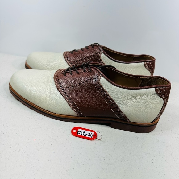 TB Phelps David Oxford Saddle Shoes Ivory / Walnutsize 12